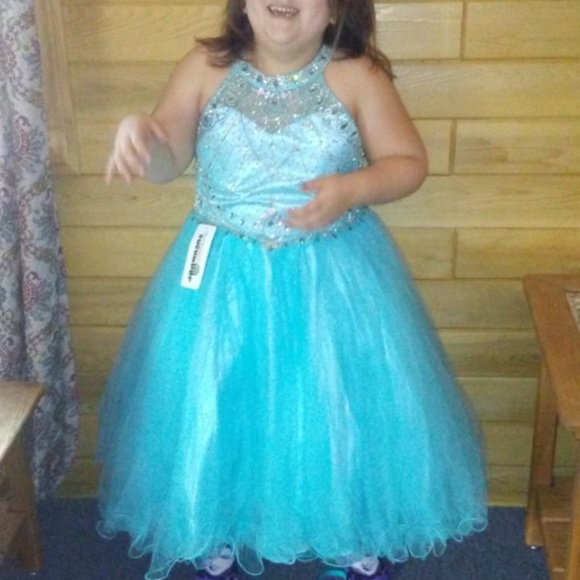 Tea length girls pageant dress - Picture 6 of 8